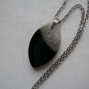 Ónix medálos nyaklánc - ékszer - nyaklánc - medálos nyaklánc - Meska.hu