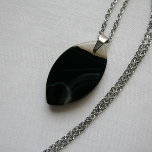 Ónix medálos nyaklánc - ékszer - nyaklánc - medálos nyaklánc - Meska.hu