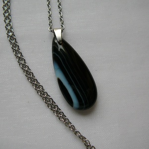 Ónix medálos nyaklánc - ékszer - nyaklánc - medálos nyaklánc - Meska.hu