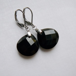 Ónix fülbevaló - ékszer - fülbevaló - lógó csepp fülbevaló - Meska.hu