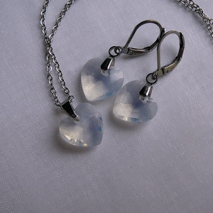 Opalit fülbevaló - ékszer - fülbevaló - lógó fülbevaló - Meska.hu