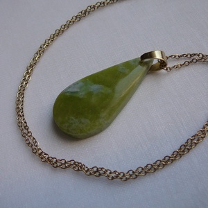 Zöld opál medálos nyaklánc - Meska.hu