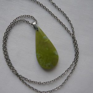 Zöld opál medálos nyaklánc - ékszer - nyaklánc - medálos nyaklánc - Meska.hu