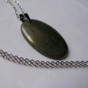 Pirit medálos nyaklánc, Ékszer, Nyaklánc, Medálos nyaklánc, Ékszerkészítés, MESKA