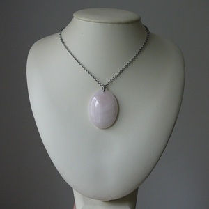 Rózsakvarc medálos nyaklánc - ékszer - nyaklánc - medálos nyaklánc - Meska.hu