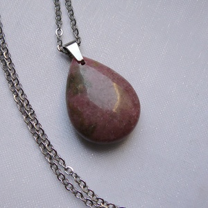 Rodonit medálos nyaklánc - ékszer - nyaklánc - medálos nyaklánc - Meska.hu