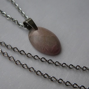 Rodonit medálos nyaklánc, Ékszer, Nyaklánc, Medálos nyaklánc, Fémmegmunkálás, Ékszerkészítés, MESKA