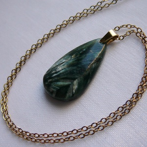 Szerafinit csepp medálos nyaklánc, Ékszer, Nyaklánc, Medál, Ékszerkészítés, Fémmegmunkálás, MESKA