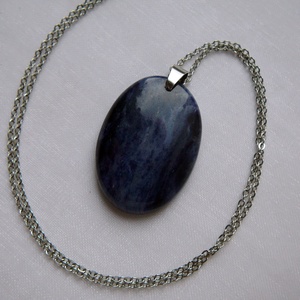 Szodalit medálos nyaklánc - ékszer - nyaklánc - medálos nyaklánc - Meska.hu