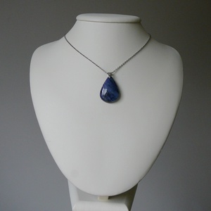 Szodalit medálos nyaklánc - ékszer - nyaklánc - medálos nyaklánc - Meska.hu