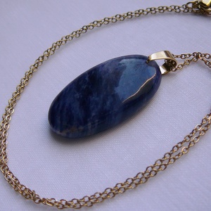 Szodalit medálos nyaklánc - Meska.hu