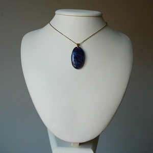 Szodalit medálos nyaklánc - ékszer - nyaklánc - medálos nyaklánc - Meska.hu