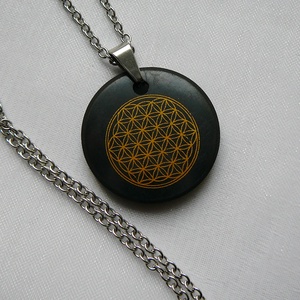 Sungit medálos nyaklánc - Az élet virága - ékszer - nyaklánc - medálos nyaklánc - Meska.hu