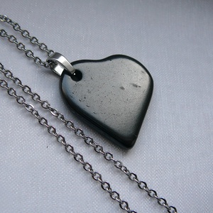 Sungit szív medálos nyaklánc , Ékszer, Nyaklánc, Medálos nyaklánc, Ékszerkészítés, MESKA