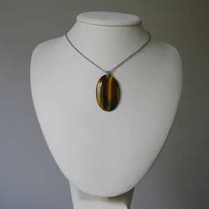 Tigrisszem medálos nyaklánc - ékszer - nyaklánc - medálos nyaklánc - Meska.hu