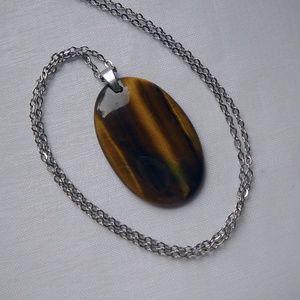 Tigrisszem medálos nyaklánc - ékszer - nyaklánc - medálos nyaklánc - Meska.hu