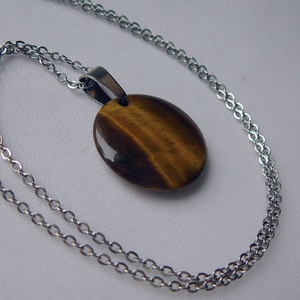 Tigrisszem medálos nyaklánc, Ékszer, Nyaklánc, Medálos nyaklánc, Ékszerkészítés, MESKA