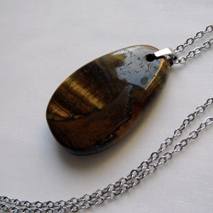 Tigrisszem medálos nyaklánc, Ékszer, Nyaklánc, Medálos nyaklánc, Ékszerkészítés, MESKA