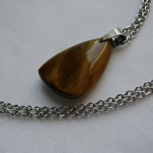 Tigrisszem medálos nyaklánc, Ékszer, Nyaklánc, Medálos nyaklánc, Ékszerkészítés, MESKA