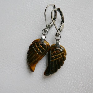 Tigrisszem szárny fülbevaló - ékszer - fülbevaló - lógó fülbevaló - Meska.hu