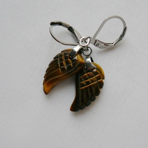 Tigrisszem szárny fülbevaló - ékszer - fülbevaló - lógó fülbevaló - Meska.hu