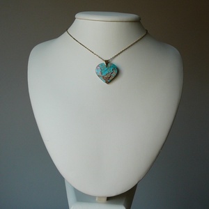 Üledéki jáspis szív medálos nyaklánc - ékszer - nyaklánc - medálos nyaklánc - Meska.hu