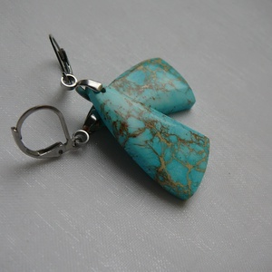 Üledéki jáspis fülbevaló - ékszer - fülbevaló - lógó fülbevaló - Meska.hu