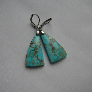 Üledéki jáspis fülbevaló - ékszer - fülbevaló - lógó fülbevaló - Meska.hu