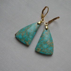 Üledéki jáspis fülbevaló - ékszer - fülbevaló - lógó fülbevaló - Meska.hu