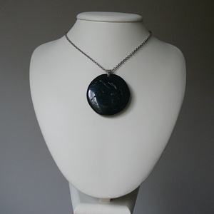 Fekete turmalin medálos nyaklánc - ékszer - nyaklánc - medálos nyaklánc - Meska.hu