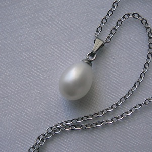 Folyami gyöngy medálos nyaklánc - ékszer - nyaklánc - medálos nyaklánc - Meska.hu