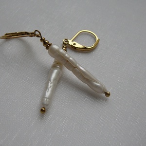 Folyami gyöngy fülbevaló, Ékszer, Fülbevaló, Lógó fülbevaló, Ékszerkészítés, MESKA