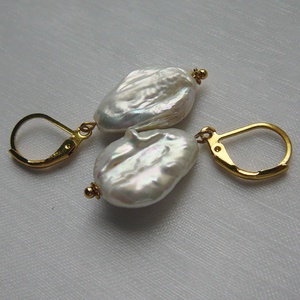 Folyami gyöngy fülbevaló, Ékszer, Fülbevaló, Lógó fülbevaló, Ékszerkészítés, MESKA