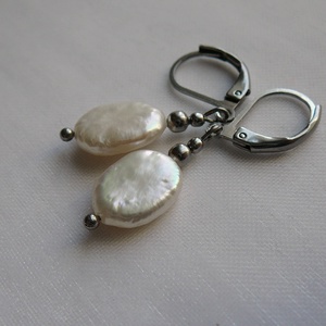 Folyami gyöngy fülbevaló - Meska.hu