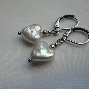 Folyami gyöngy fülbevaló - Meska.hu