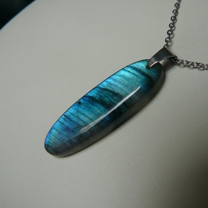 Labradorit medálos nyaklánc, Ékszer, Nyaklánc, Medál, Ékszerkészítés, Fémmegmunkálás, MESKA