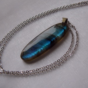 Labradorit medálos nyaklánc - ékszer - nyaklánc - medál - Meska.hu