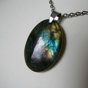 Labradorit medálos nyaklánc - Meska.hu