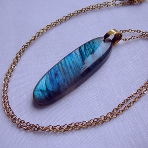 Labradorit medálos nyaklánc - Meska.hu