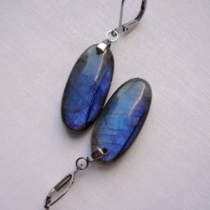 Labradorit fülbevaló - Meska.hu