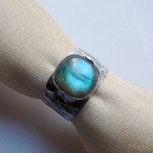 Labradorit gyűrű, Ékszer, Gyűrű, Szoliter gyűrű, Ékszerkészítés, Fémmegmunkálás, MESKA