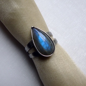 Labradorit gyűrű, Ékszer, Gyűrű, Szoliter gyűrű, Ékszerkészítés, Fémmegmunkálás, MESKA