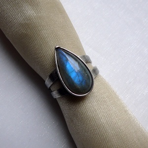 Labradorit gyűrű - ékszer - gyűrű - szoliter gyűrű - Meska.hu
