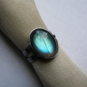 Labradorit gyűrű - ékszer - gyűrű - szoliter gyűrű - Meska.hu