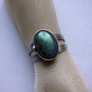 Labradorit gyűrű - ékszer - gyűrű - szoliter gyűrű - Meska.hu