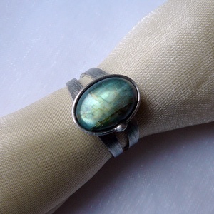 Labradorit gyűrű, Ékszer, Gyűrű, Szoliter gyűrű, Ékszerkészítés, Fémmegmunkálás, MESKA