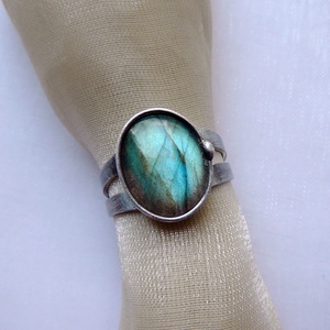 Labradorit gyűrű - ékszer - gyűrű - szoliter gyűrű - Meska.hu