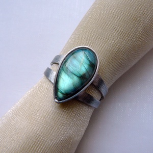 Labradorit gyűrű - Meska.hu