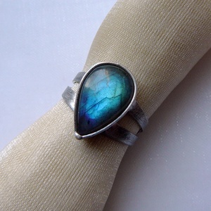 Labradorit gyűrű, Ékszer, Gyűrű, Szoliter gyűrű, Ékszerkészítés, Fémmegmunkálás, MESKA