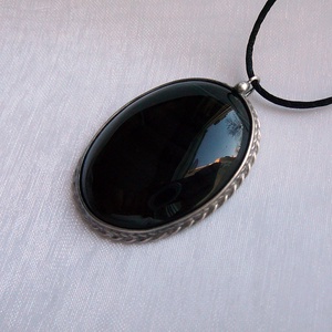 Ónix medál, Ékszer, Nyaklánc, Medálos nyaklánc, Ékszerkészítés, Fémmegmunkálás, MESKA